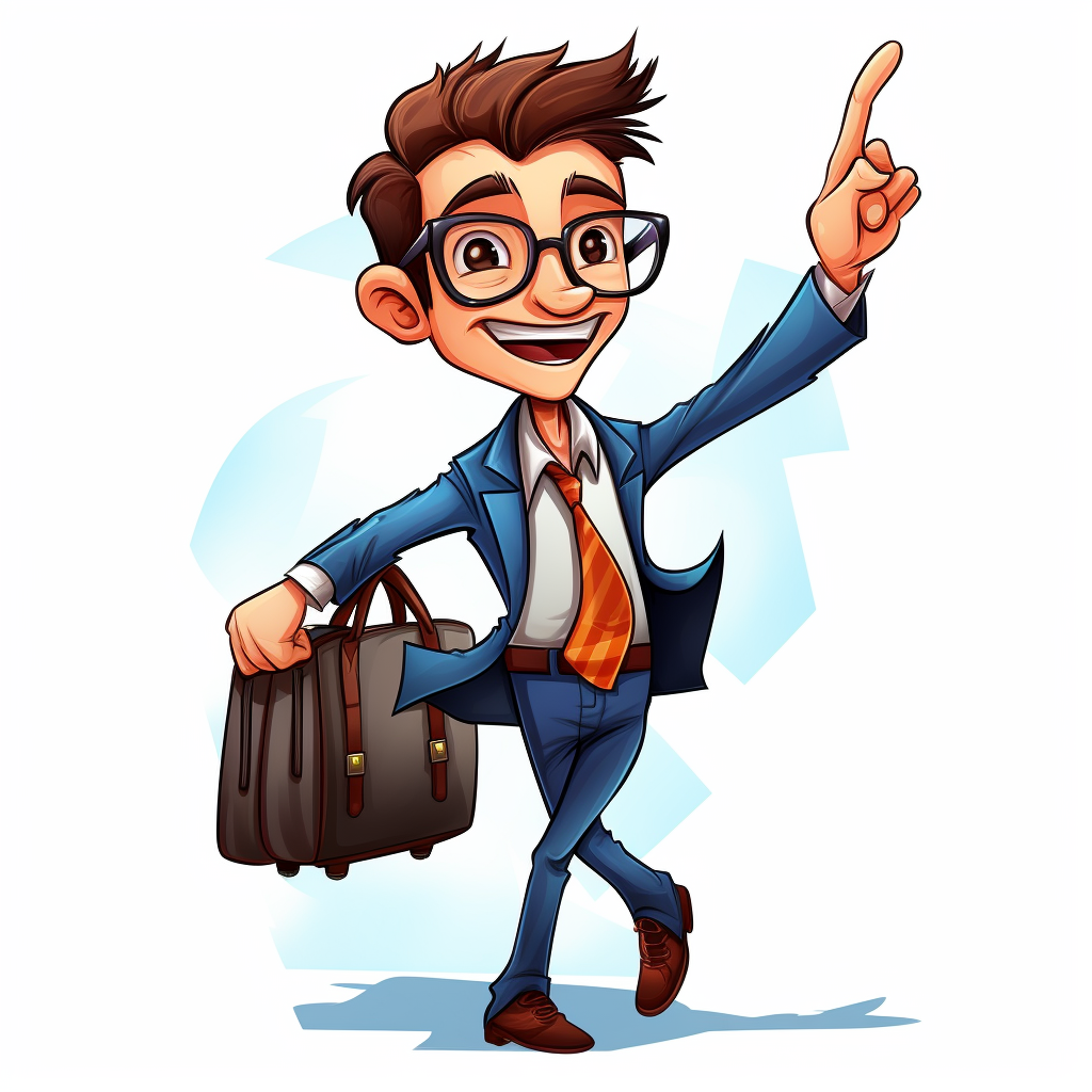 Cartoon businessman character illustration