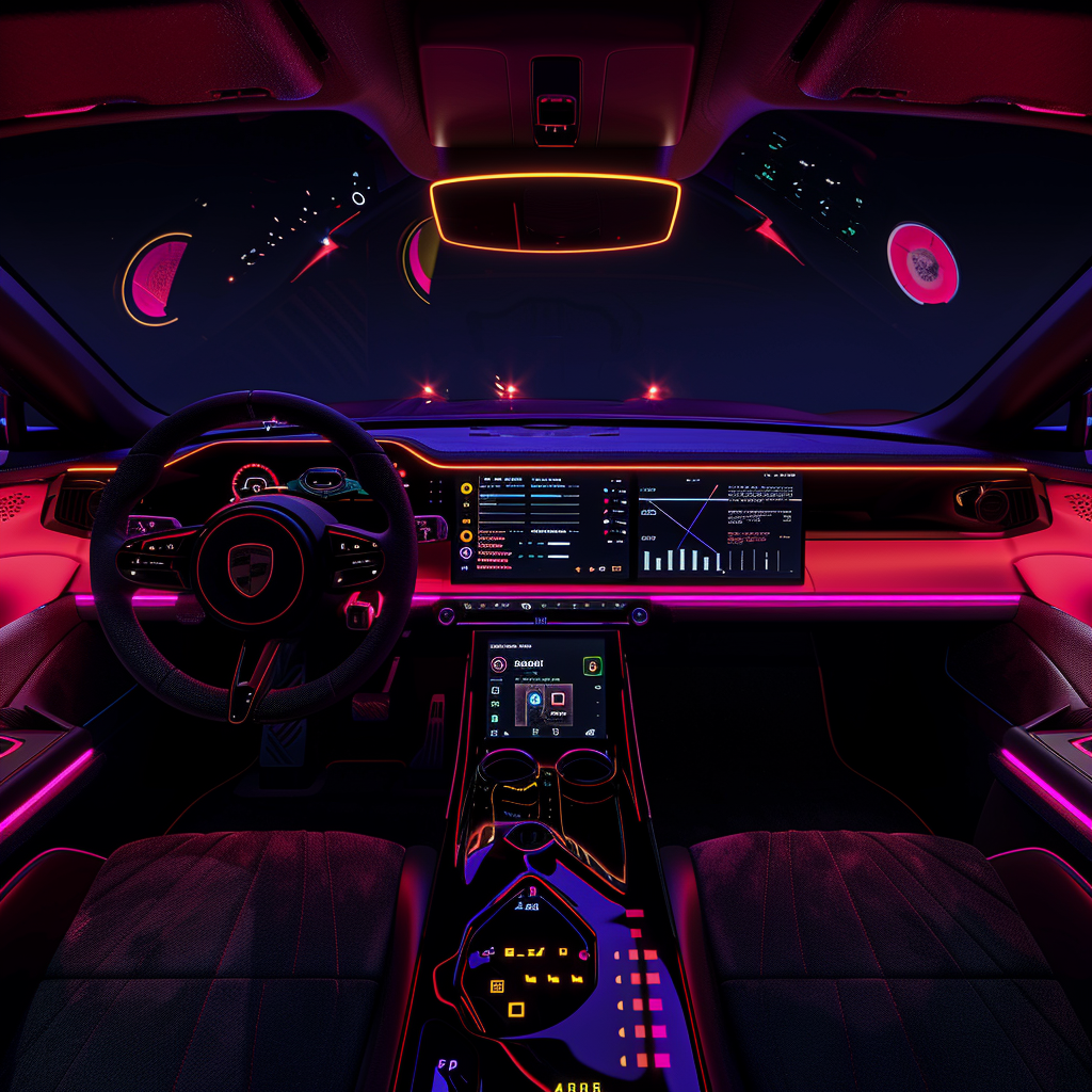 Colorful dashboard design illustration