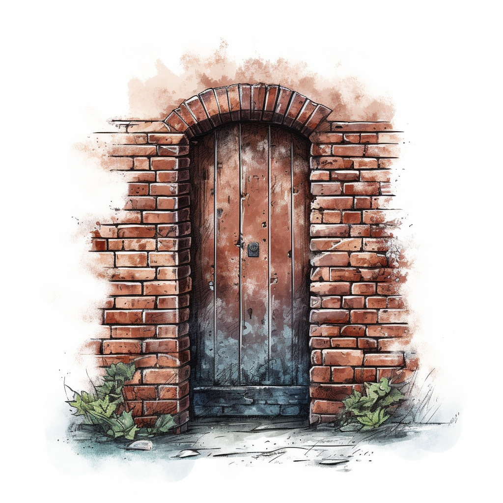 Illustration of a Colorful Door