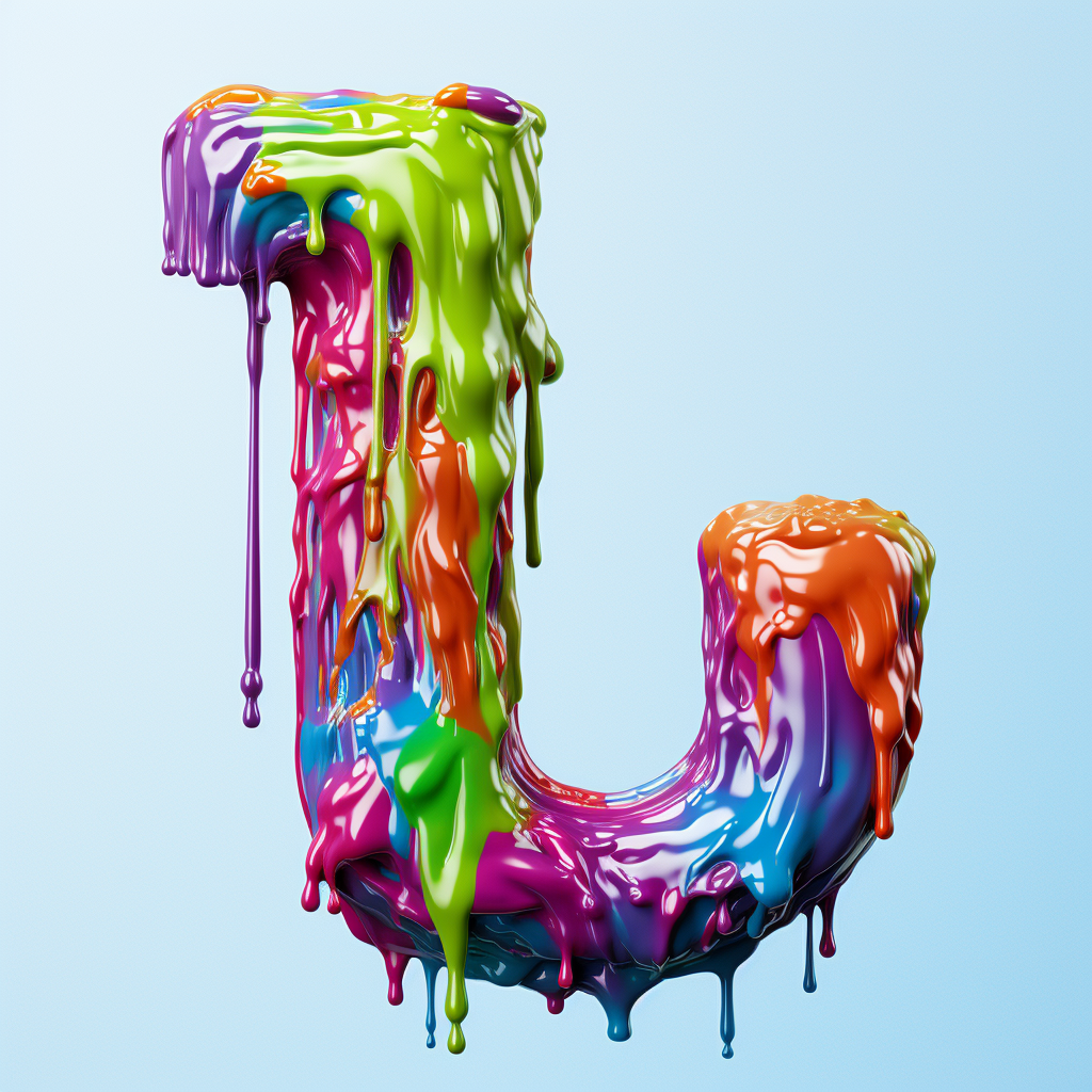 Colorful slime letter L