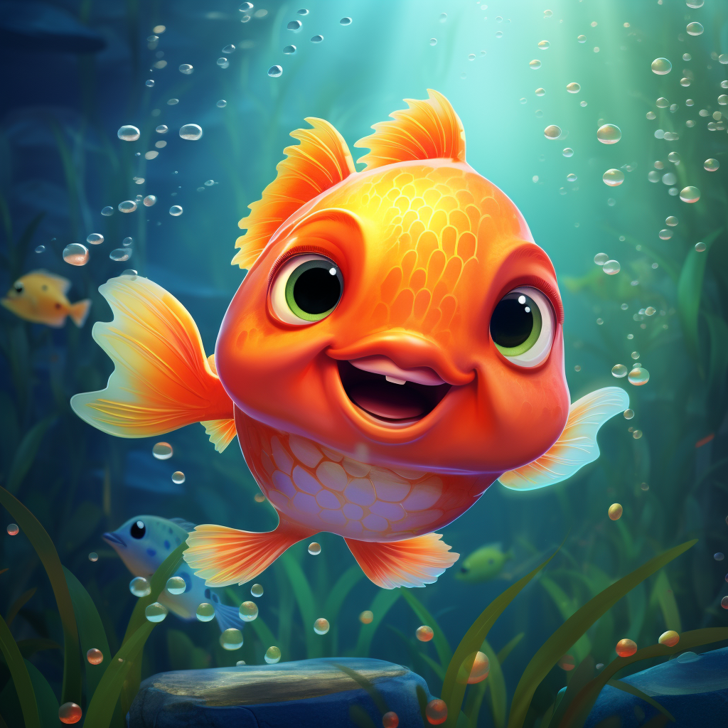 Beautiful Disney-Style Colorful Fish