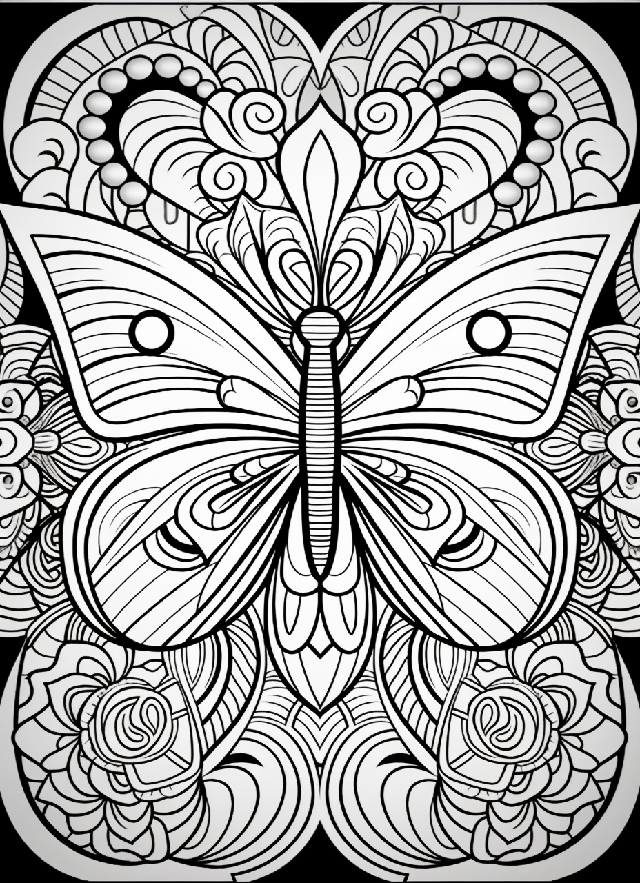 Colorful geometric butterfly patterns