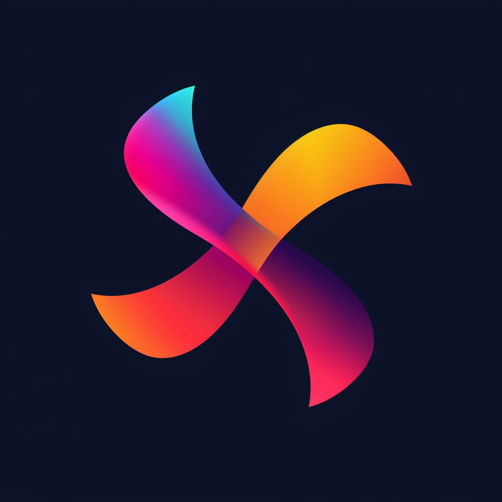 Colorful Gradient Logo X Abstract Design