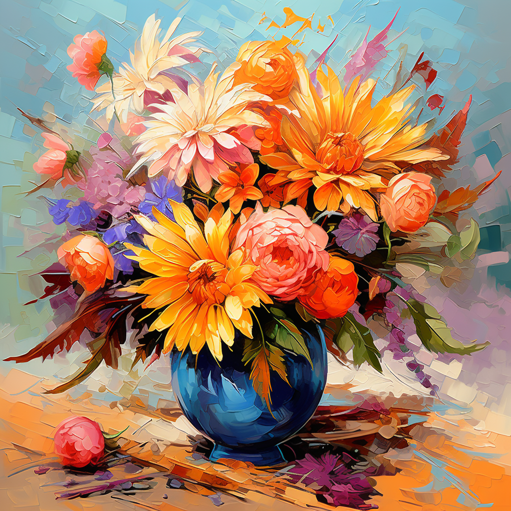 Colorful harvest bouquet with  ii