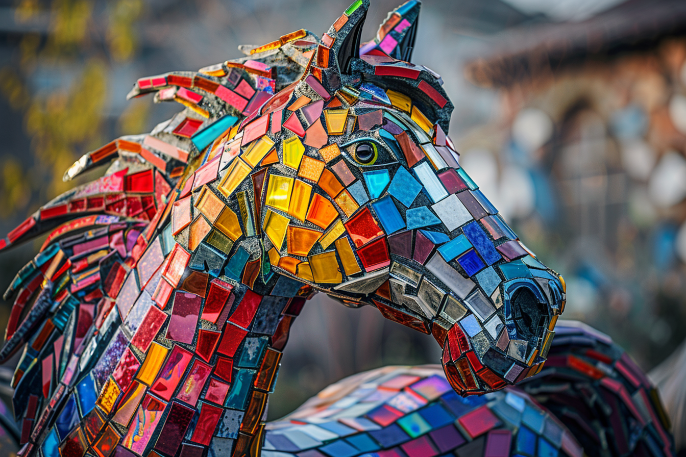 Colorful Horse Wallpaper Gothic Style