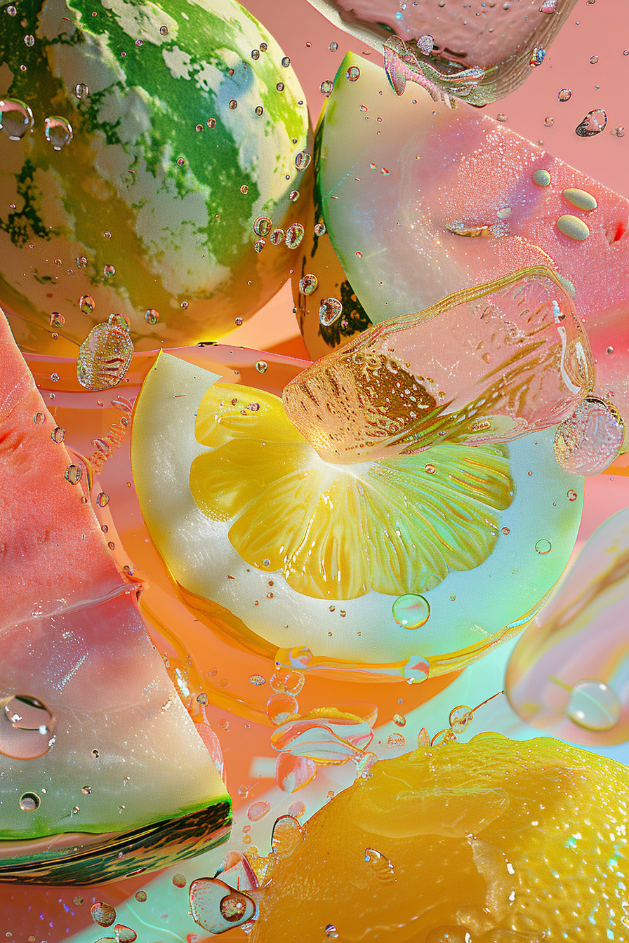 Vibrant Melon Splash in HD