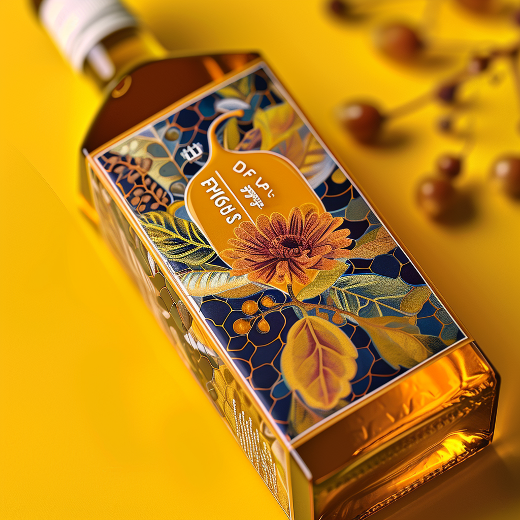 Colorful modern honey packaging