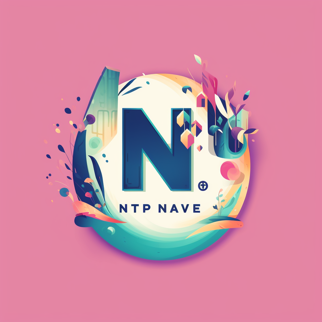 Colorful N logo with door knocking design