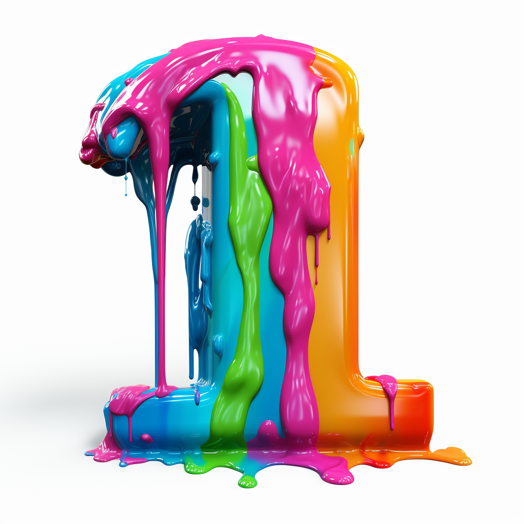 Colorful slime letter  I