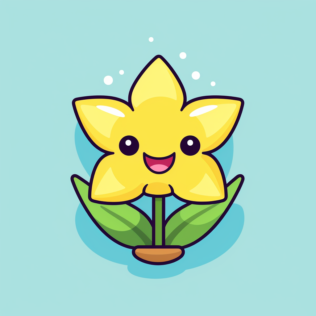 Cute and Colorful Smiling Daffodil