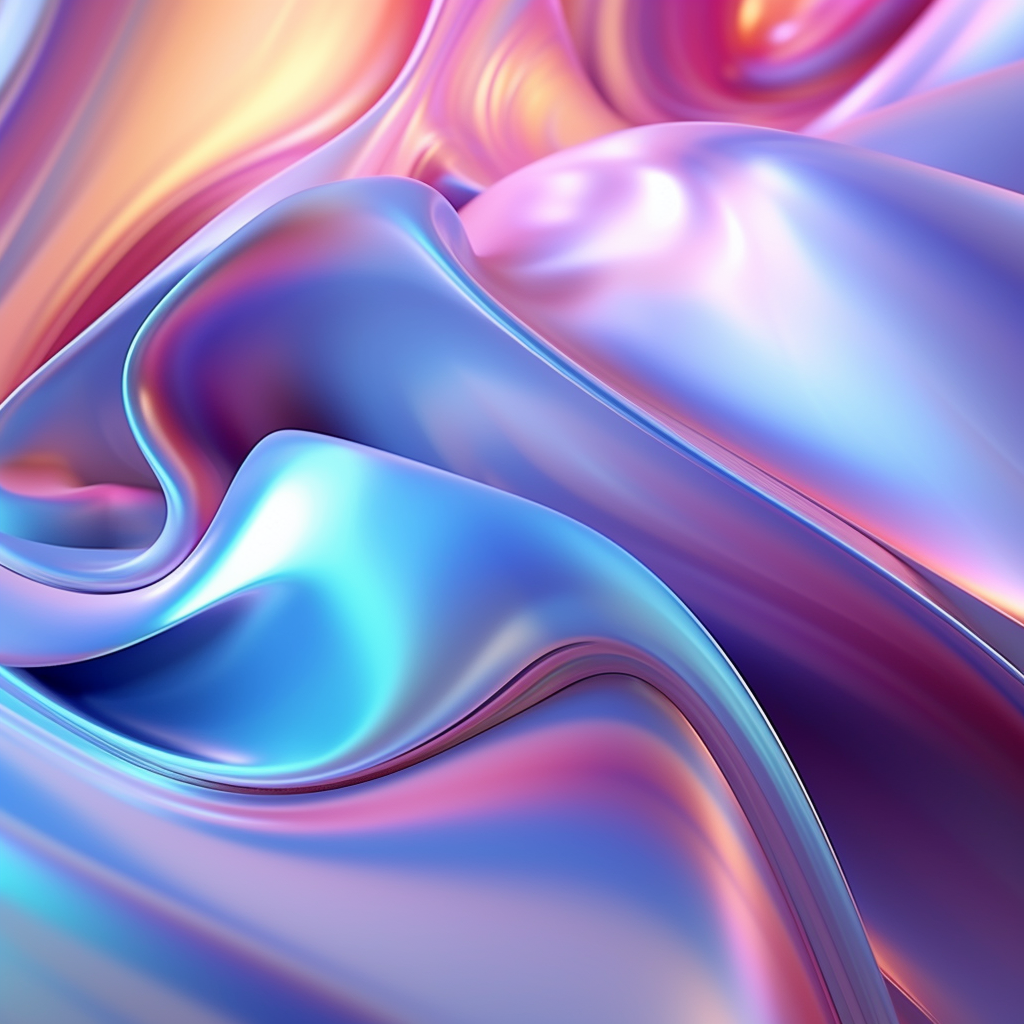 Colorful swirling iridescent abstract background