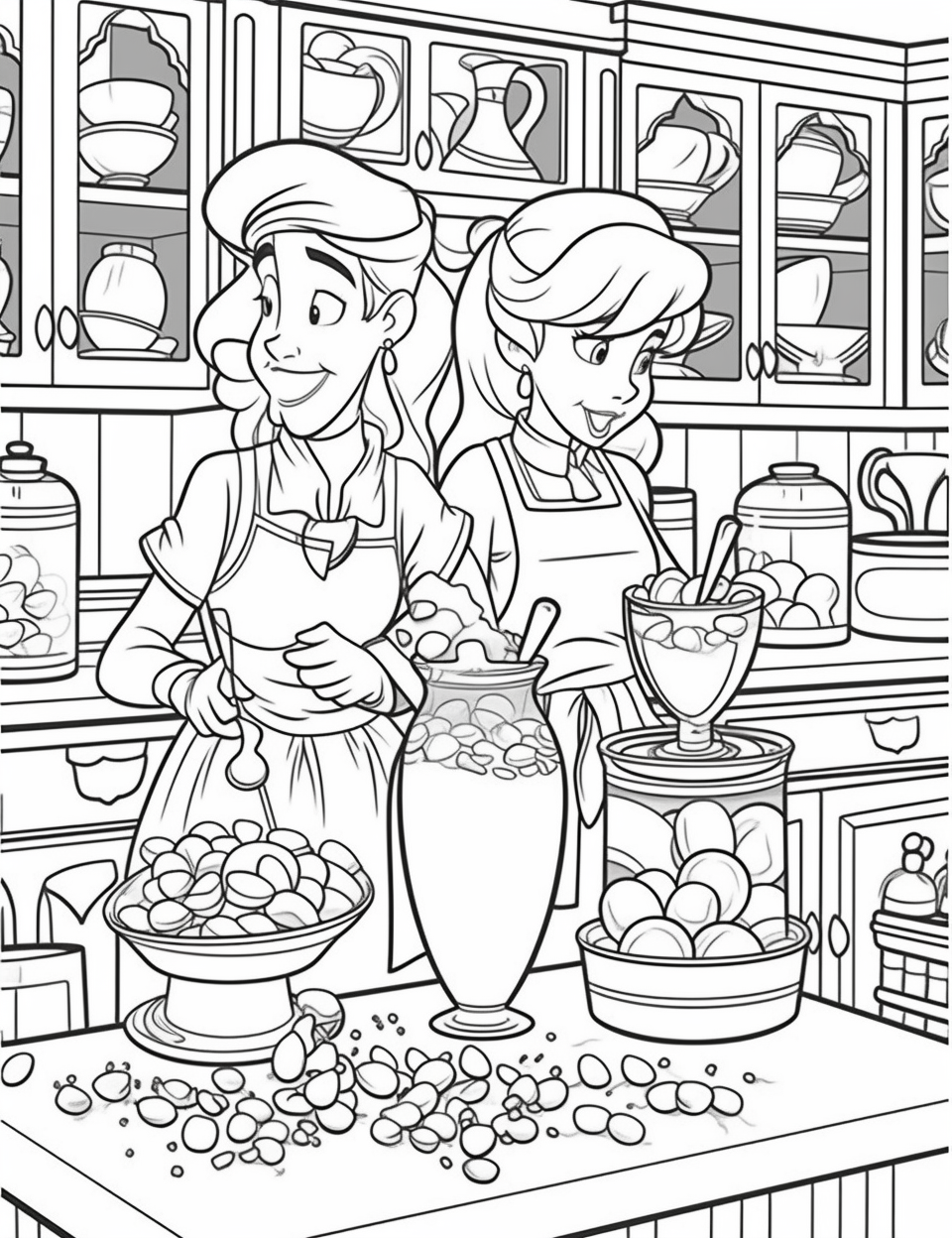 MidJourney Prompt - Coloring Book Illustration