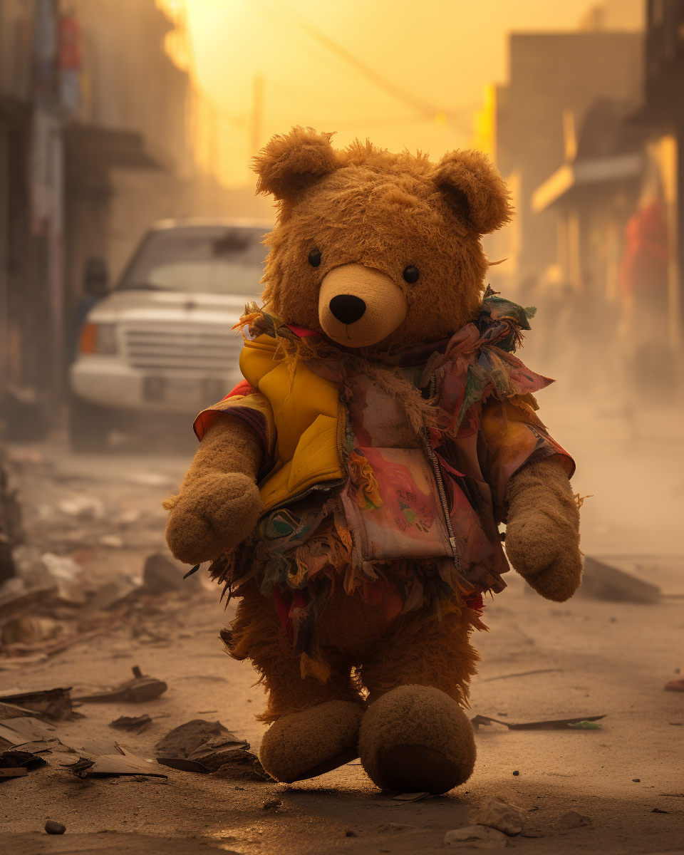 Colossal Winnie the Pooh Teddy Bear in Sandstorm