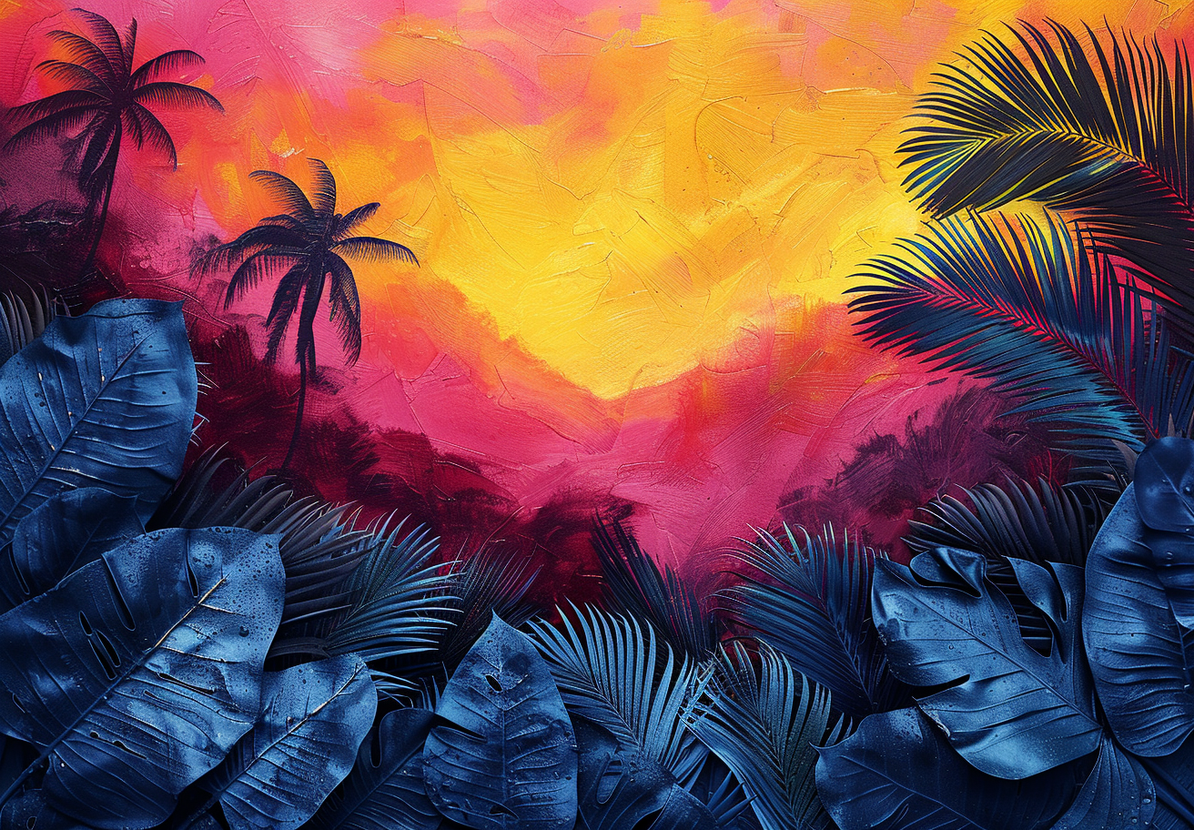 Vibrant Jungle Punk Background