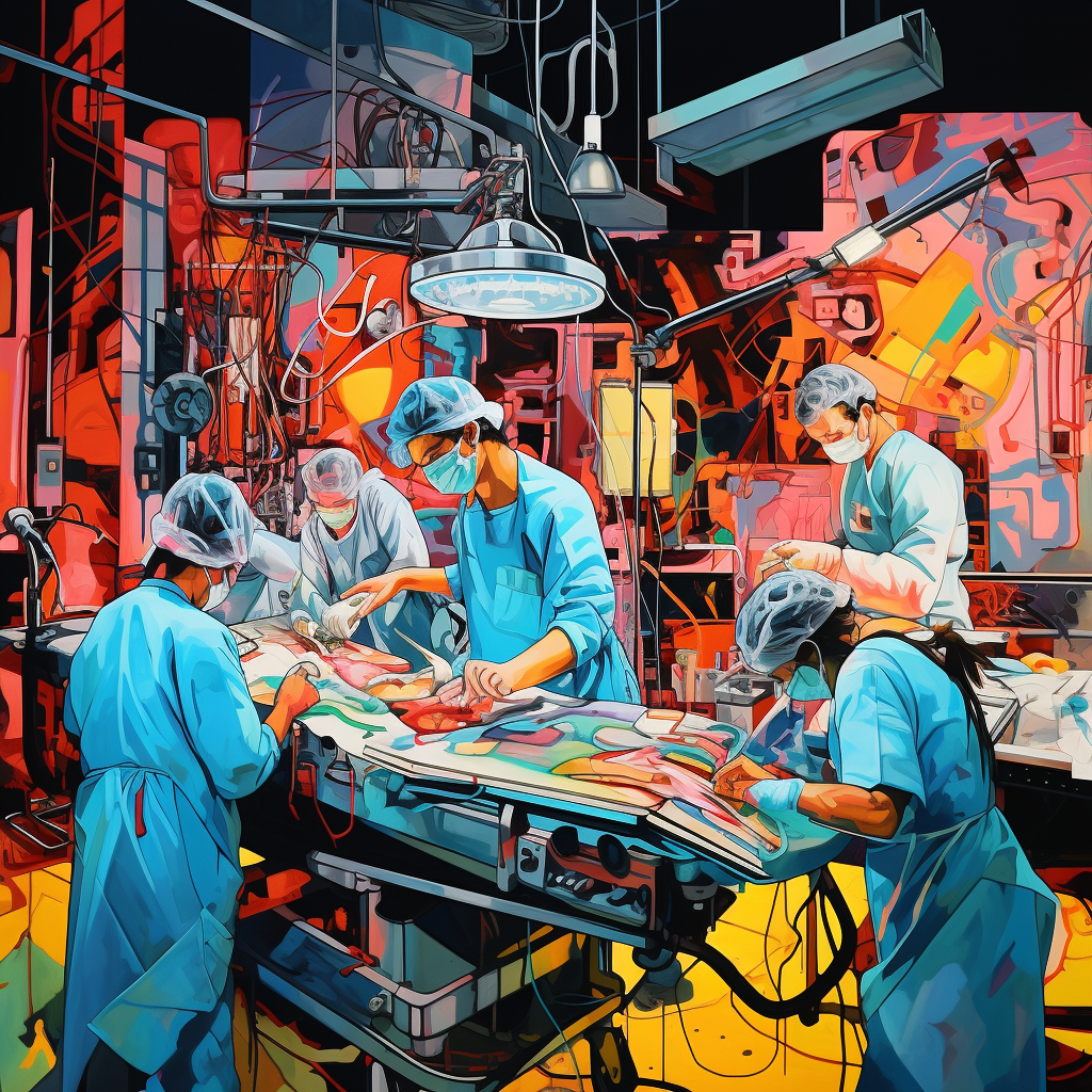 Colorful Operating Theatre Pop Art