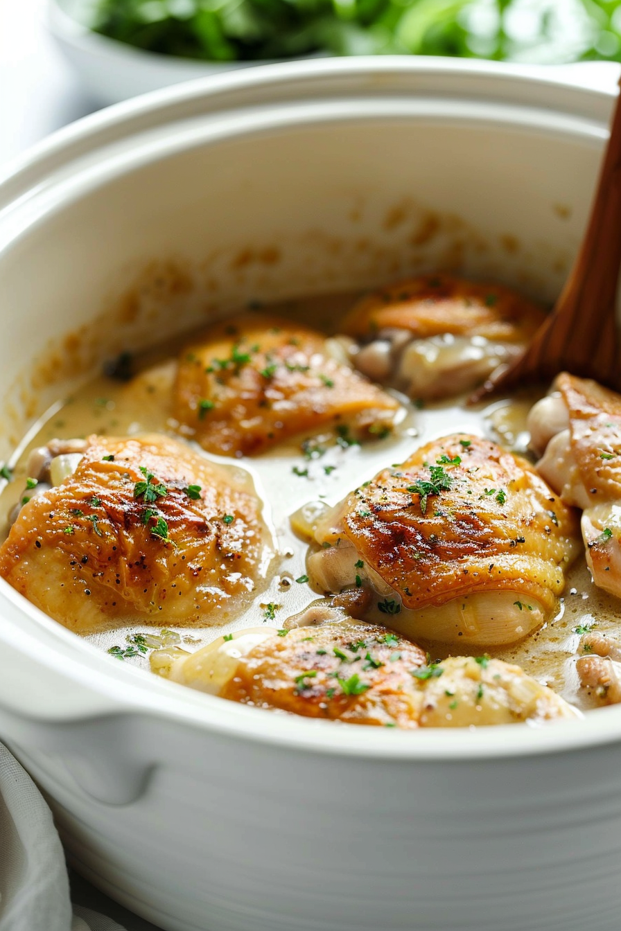 Creamy Chicken Gravy on Table