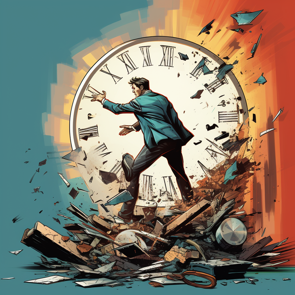 Comic Figure Throwing Clock