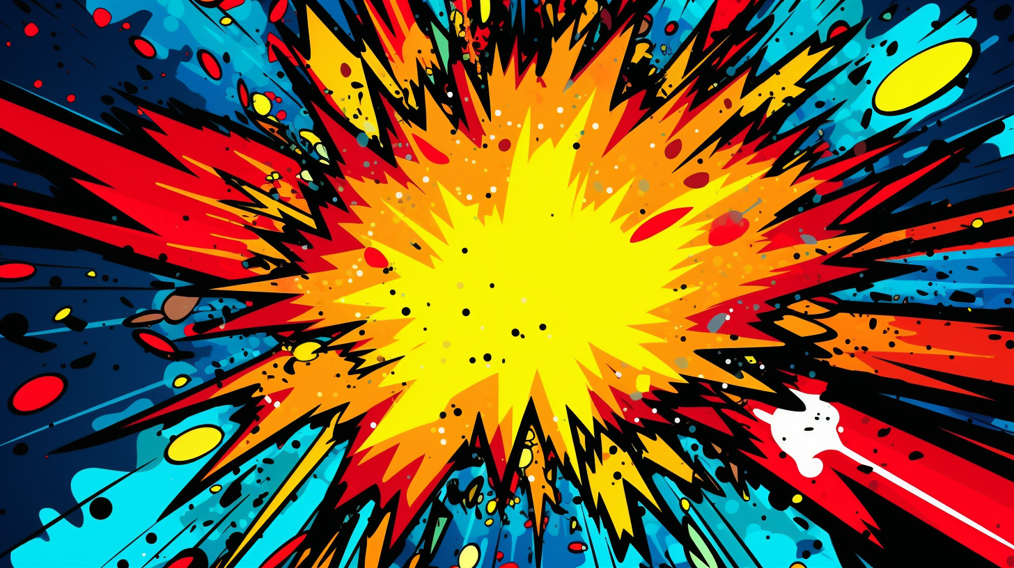 Vibrant comic pop art abstract background