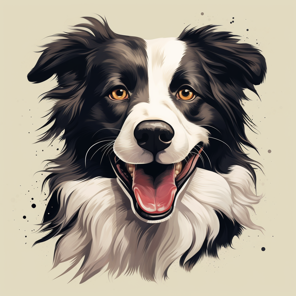 Border Collie Puppy Logo Design