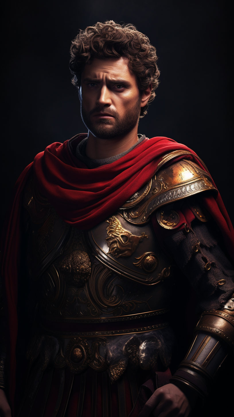 Portrait of Commodus, Roman Emperor during a time of corruption