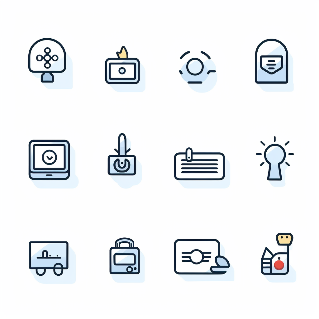 Set of communication channels icons