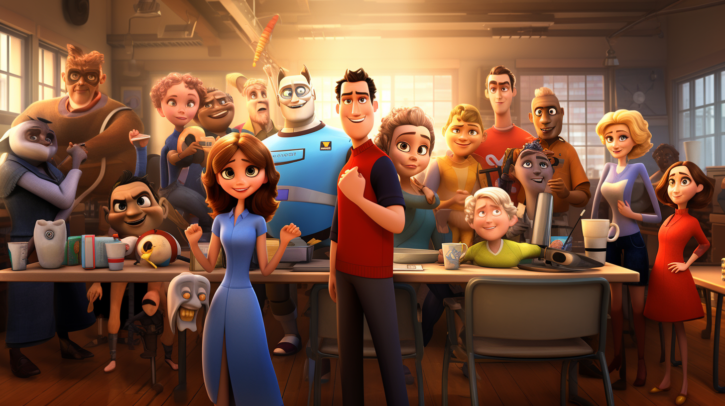 Community teamwork in Pixar style