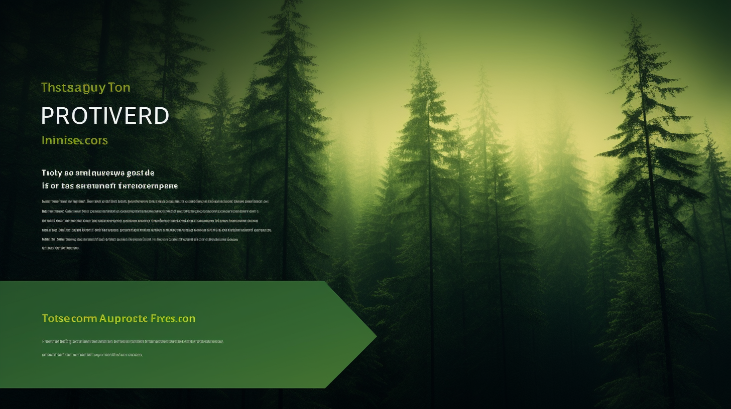 Green forest summary for company introduction