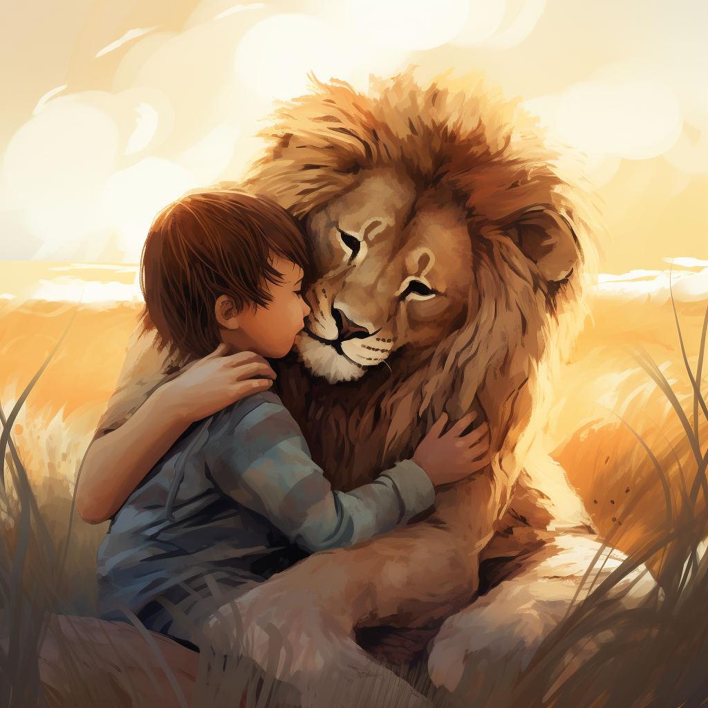 Reflection of Complex Emotions with Lion and Human