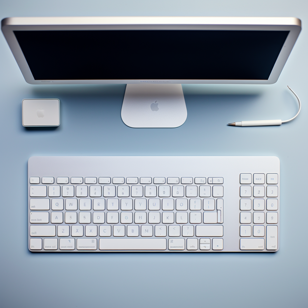 Full view of computer keyboard on desk