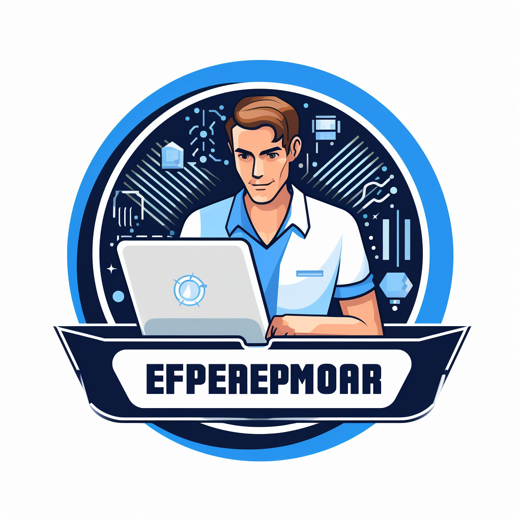 Computer repair engineer logo