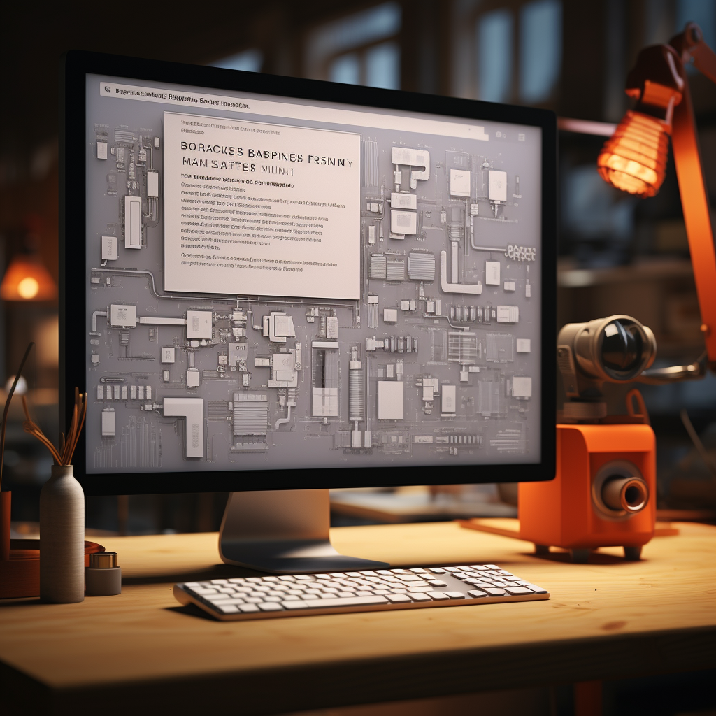 Computer screen displaying Bill of Materials