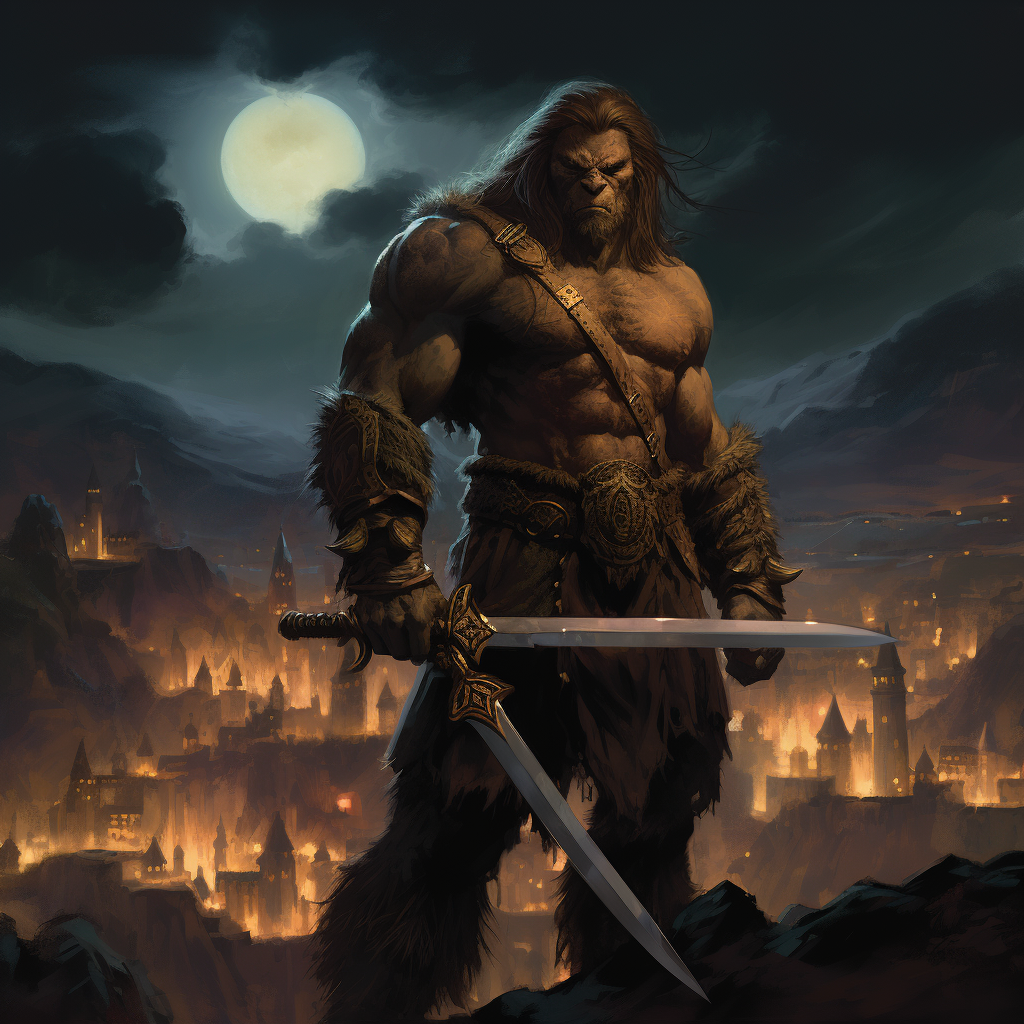 Conan the Barbarian Bugbear with Glaive