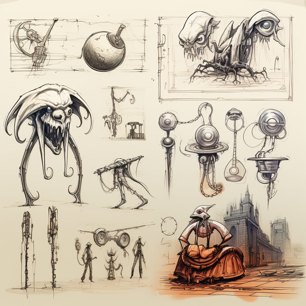 Concept Draft Sketches Artwork