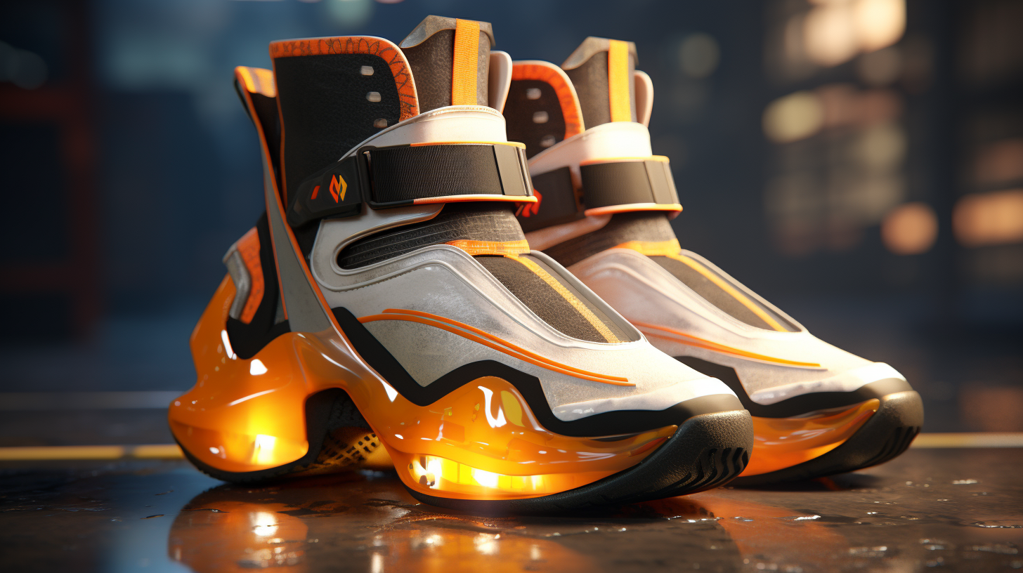 Stylish concept shoes in 4K render