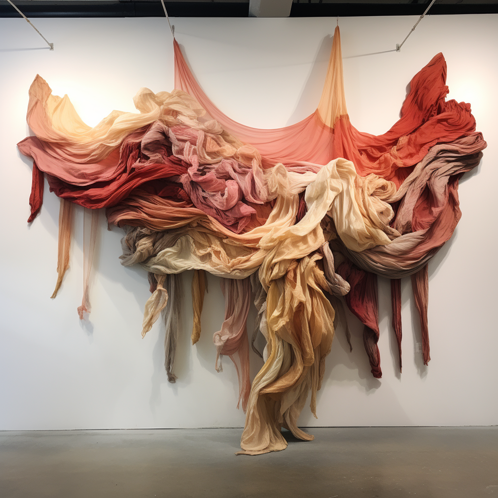 Unique conceptual textile art at gallery