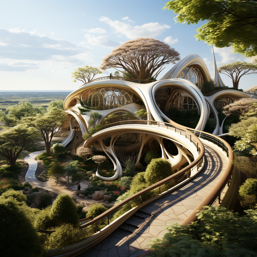 Art Nouveau Landscape Design in Conceptual Park