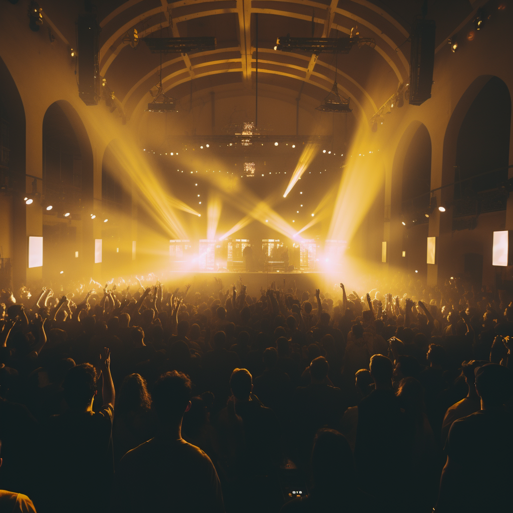 Church Concert Yellow Lighting Cinematic