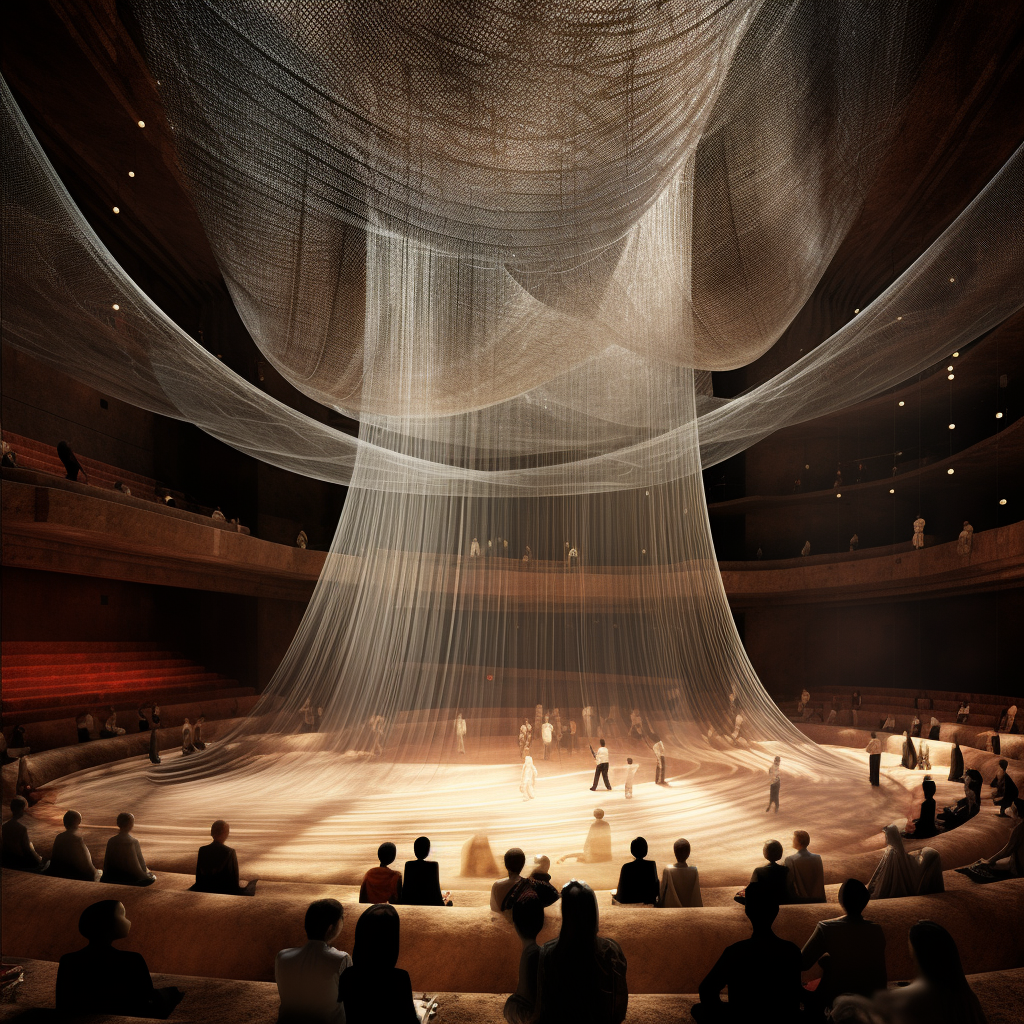 Suspended Nets Concert Hall Design