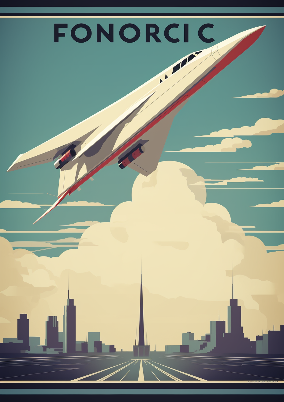 Retro-style Concorde Flight Poster