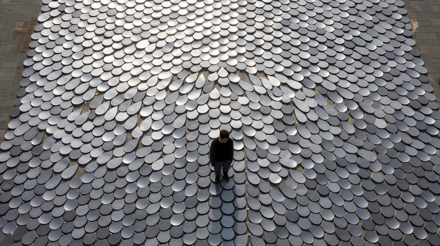 Beautiful Concrete Paver with Sequin Fabric Design