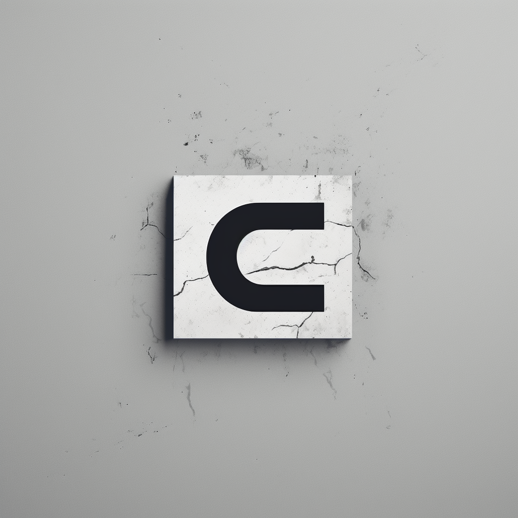 Simple Concrete Streetwear Co. logo with a t shirt hanging on letter C