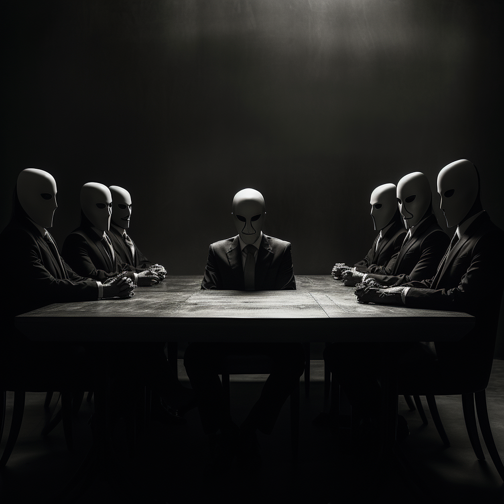 Anonymous business people discussing at conference table