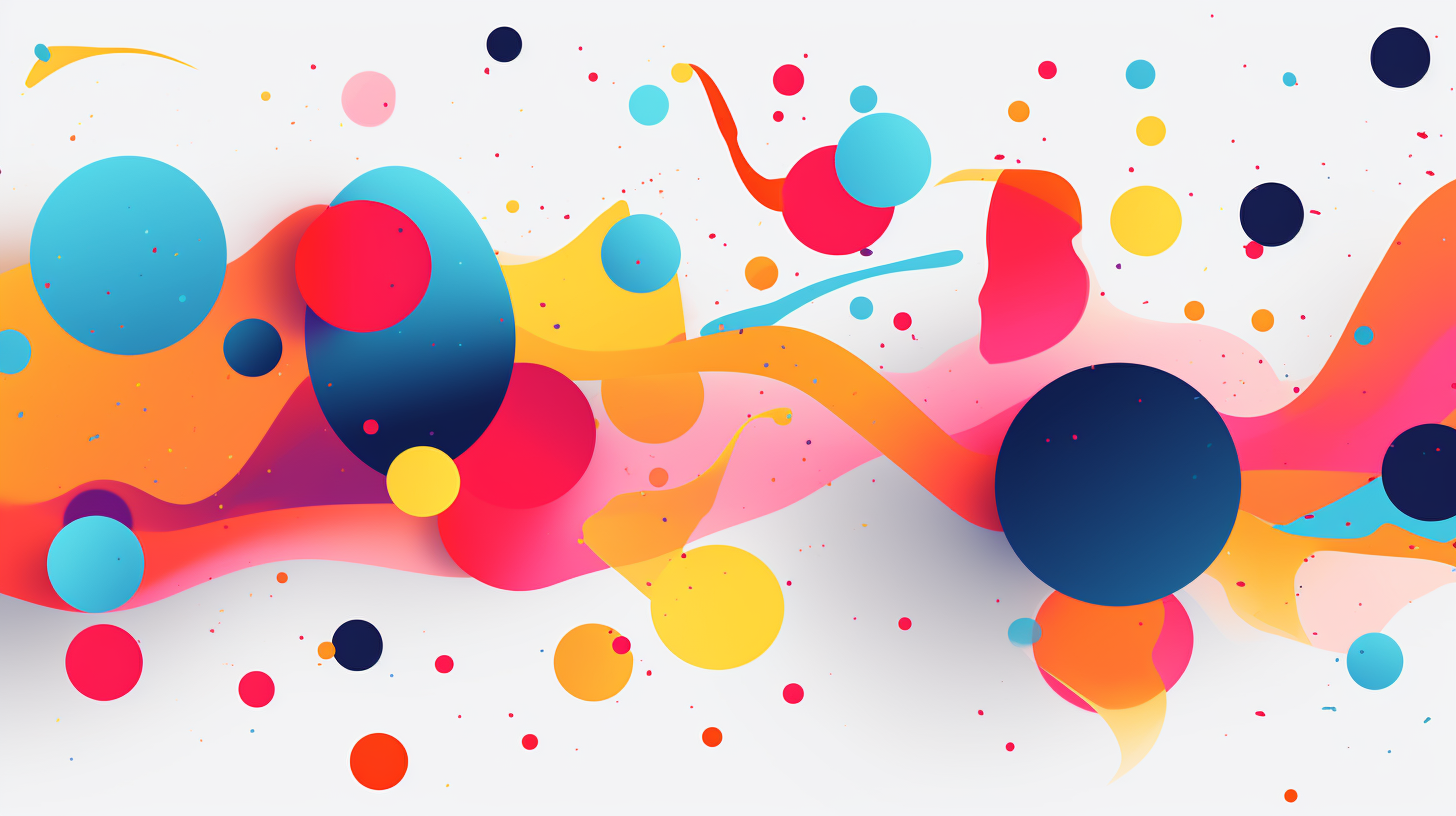 Colorful confetti on white background