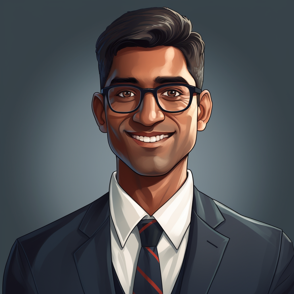 Confident Indian Man with Black Frames and Tie