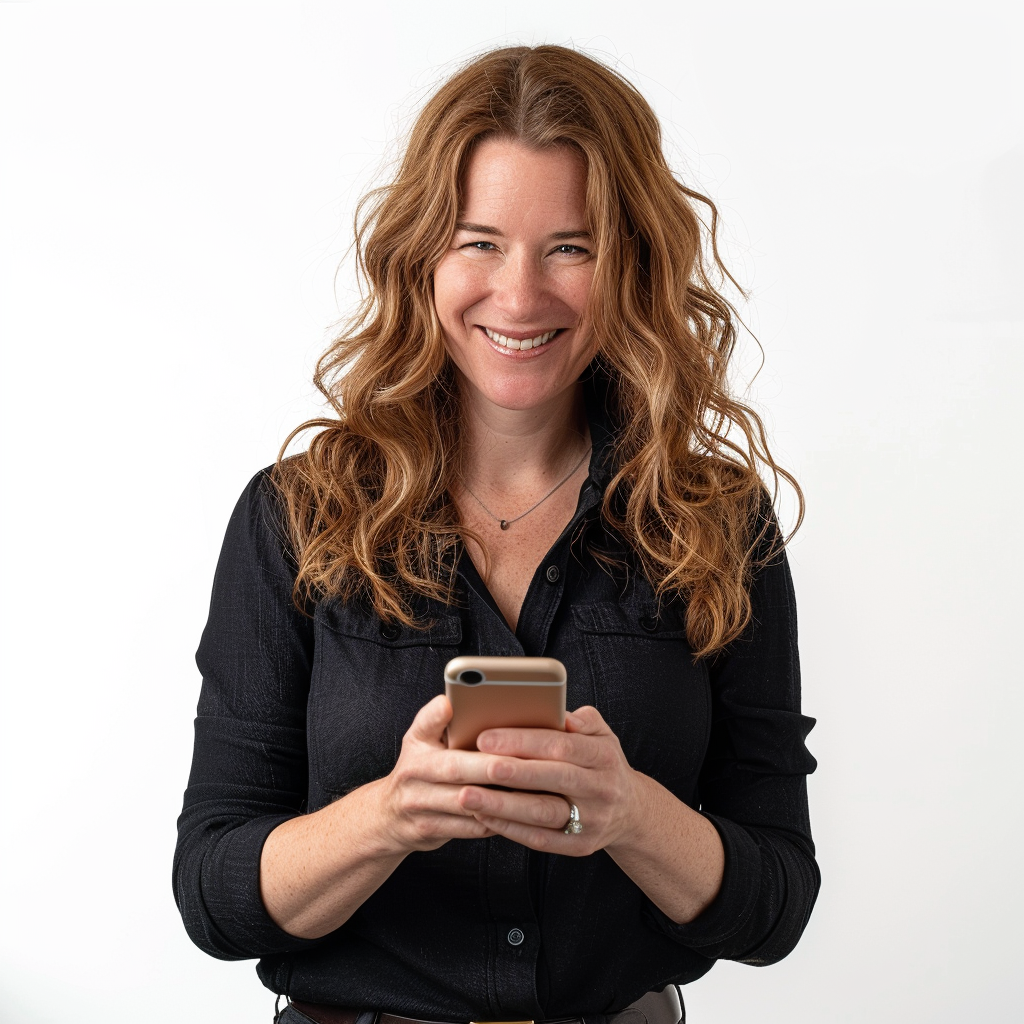 Confident businesswoman with phone