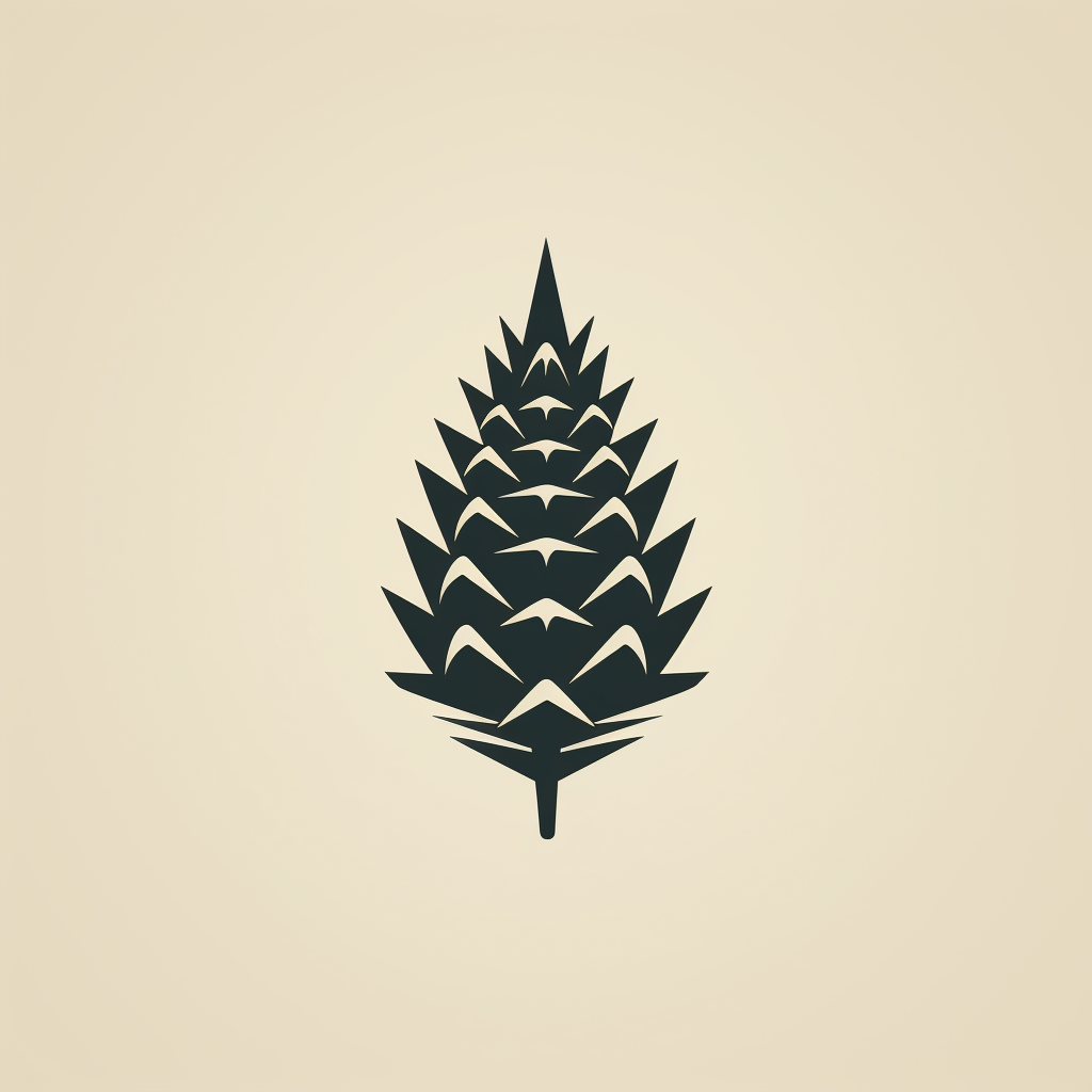 Elegant pine cone restaurant logo