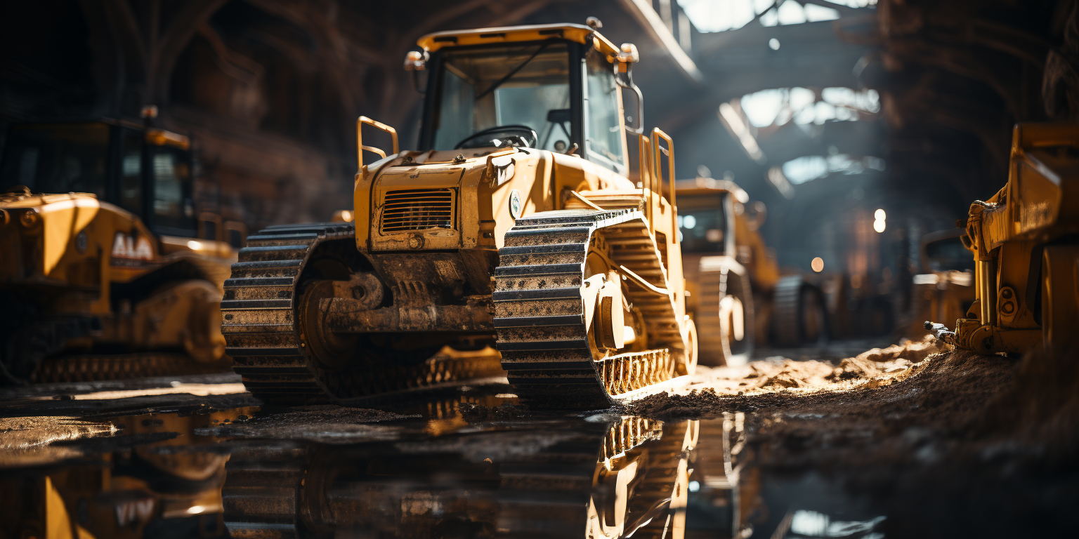 Heavy machinery equipment at construction site