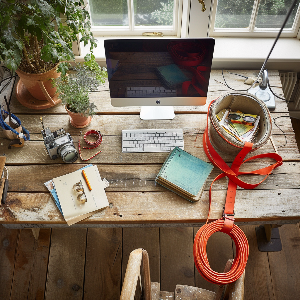 Construction Work Belt on Desk