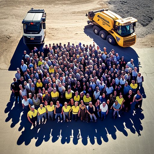 Group of Construction Company Employees Smiling