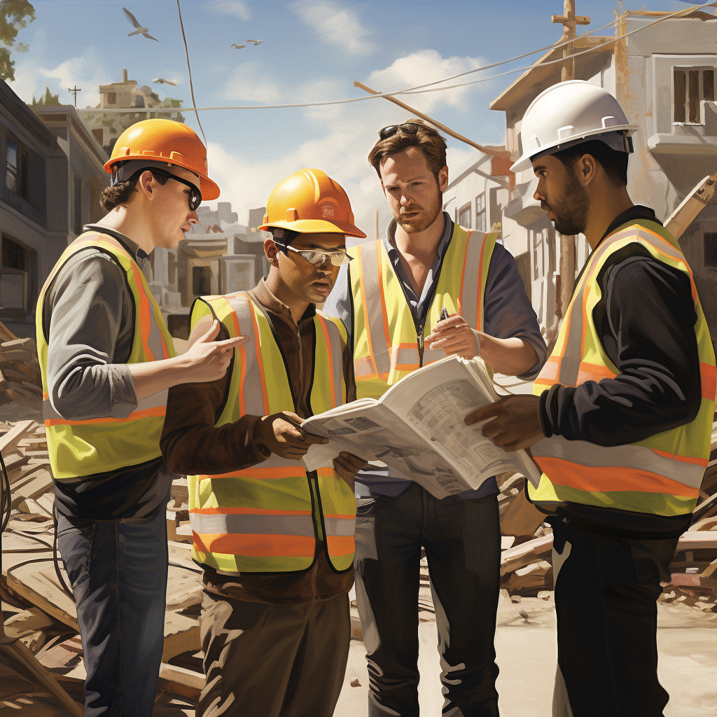 Construction Engineer Team on a Sunny Day